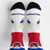 Patriotische philippinische Flagge, Nachhaltige Ph Socken (Oben)