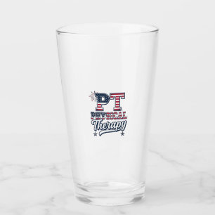 Patriotische Physiotherapie Vintage PT-Shirt-Desig Glas