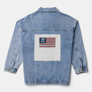 Patriotische Pi-Flagge Vintage-Mathematik-Vektorde Jeansjacke