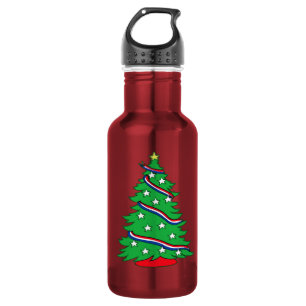 Patriotische Pine Edelstahlflasche