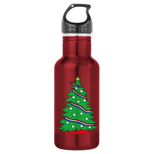 Patriotische Pine Edelstahlflasche (Vorderseite)