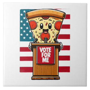 patriotische Pizza wähle mich Fliese