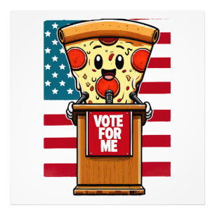 patriotische Pizza wähle mich Fotodruck