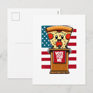 patriotische Pizza wählt mich Feiertagspostkarte