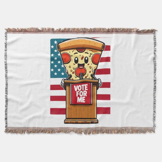 patriotische Pizzabstimmung für mich Decke (Vorderseite)