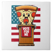 patriotische Pizzabstimmung für mich Fliese (Vorderseite)