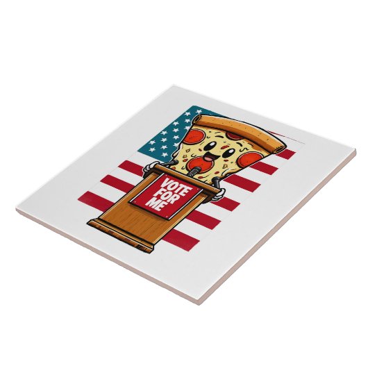 patriotische Pizzabstimmung für mich Fliese (Seite)