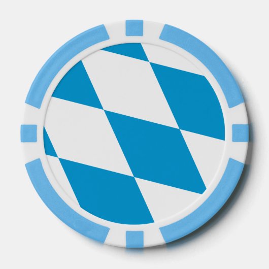 Patriotische Poker-Chips mit der Flagge Bayerns Pokerchips (Vorderseite)