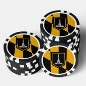 Patriotische Poker-Chips mit der Flagge von Baltim Pokerchips (Stapel)