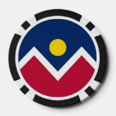 Patriotische Poker-Chips mit der Flagge von Denver Pokerchips (Rückseite)