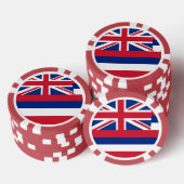 Patriotische Poker-Chips mit Fahne Hawaii Pokerchips (Stapel)