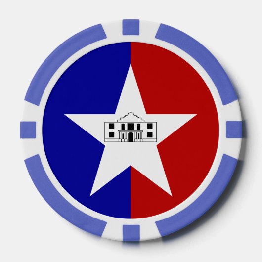 Patriotische Poker-Chips mit Fahne von San Antonio Pokerchips (Vorderseite)