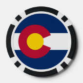 Patriotische Poker-Chips mit Flag Colorado Pokerchips (Rückseite)