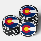 Patriotische Poker-Chips mit Flag Colorado Pokerchips (Stapel)