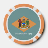 Patriotische Poker-Chips mit Flag Delaware Pokerchips (Rückseite)