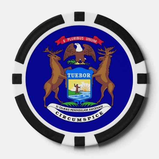 Patriotische Poker-Chips mit Flag Michigan Pokerchips (Vorderseite)