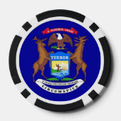 Patriotische Poker-Chips mit Flag Michigan Pokerchips (Rückseite)
