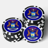 Patriotische Poker-Chips mit Flag Michigan Pokerchips (Stapel)