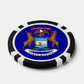 Patriotische Poker-Chips mit Flag Michigan Pokerchips (Einzeln)