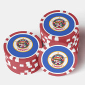 Patriotische Poker-Chips mit Flag Minnesota Pokerchips (Stapel)