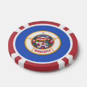 Patriotische Poker-Chips mit Flag Minnesota Pokerchips (Einzeln)