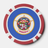 Patriotische Poker-Chips mit Flag Minnesota Pokerchips (Rückseite)