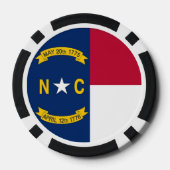 Patriotische Poker-Chips mit Flag North Carolina Pokerchips (Rückseite)