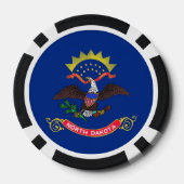 Patriotische Poker-Chips mit Flag North Dakota Pokerchips (Rückseite)
