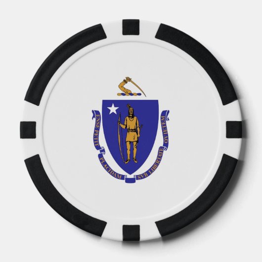 Patriotische Poker-Chips mit Flag von Massachusett Pokerchips (Vorderseite)