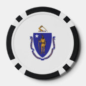 Patriotische Poker-Chips mit Flag von Massachusett Pokerchips (Rückseite)