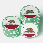 Patriotische Poker-Chips mit Flagge Kaliforniens Pokerchips (Stapel)
