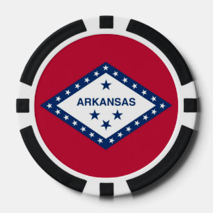Patriotische Poker-Chips mit Flagge von Arkansas Pokerchips