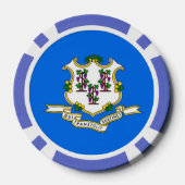 Patriotische Poker-Chips mit Flagge von Connecticu Pokerchips (Rückseite)