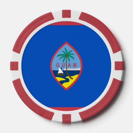 Patriotische Poker-Chips mit Flagge von Guam Pokerchips (Vorderseite)