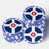 Patriotische Poker-Chips mit Flagge von Indianapol Pokerchips (Stapel)