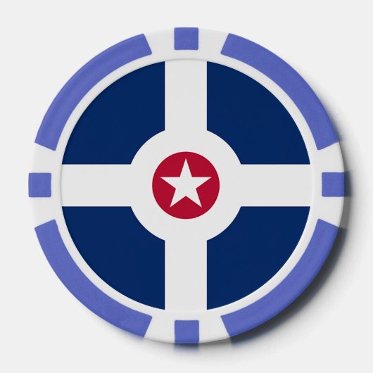 Patriotische Poker-Chips mit Flagge von Indianapol Pokerchips (Vorderseite)