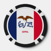 Patriotische Poker-Chips mit Flagge von Iowa Pokerchips (Rückseite)
