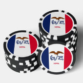 Patriotische Poker-Chips mit Flagge von Iowa Pokerchips (Stapel)