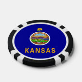 Patriotische Poker-Chips mit Flagge von Kansas Pokerchips (Einzeln)