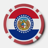 Patriotische Poker-Chips mit Flagge von Missouri Pokerchips (Rückseite)