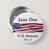 Patriotische politische Kampagne Button (Vorne & Hinten)