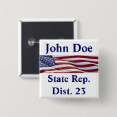 Patriotische politische Kampagne Button (Vorne & Hinten)