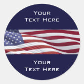 Patriotische politische Kampagne Runder Aufkleber (Vorderseite)