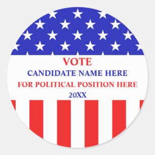 Patriotische politische Kampagne Runder Aufkleber