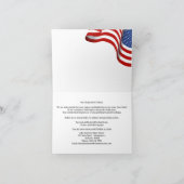 Patriotische politische Wahlkampfveranstaltung ode Dankeskarte (Innenseite)