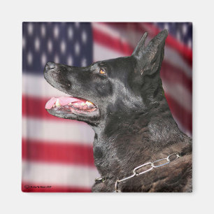 Patriotische Polizei K9 Dog Magnet