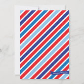 Patriotische Pool-Party Einladung - rotes weißes (Rückseite)