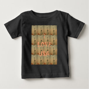 Patriotische Pop-Art: Grafikdesign "Ich liebe die Baby T-shirt
