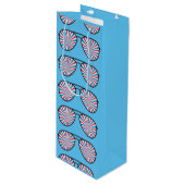 Patriotische PopArt Swirl Sonnenbrille Geschenktüte Für Weinflaschen (Vorderseite Schrägansicht)