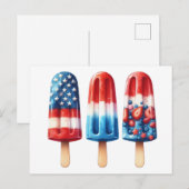 Patriotische Popcicles Postkarte (Vorne/Hinten)
